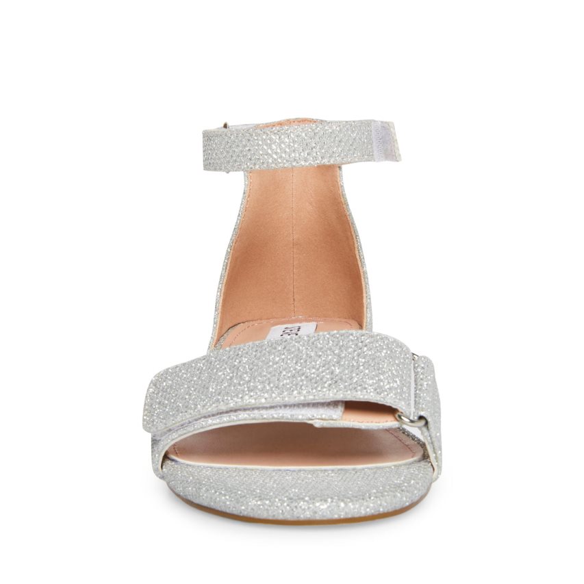 Silver Steve Madden Airenne Kids' Heels Sandals | PH 1307MYP